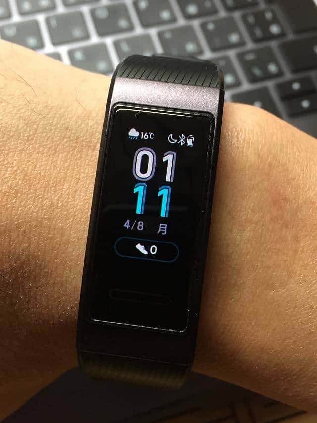 HUAWEI Band 3 の文字盤設定1画像