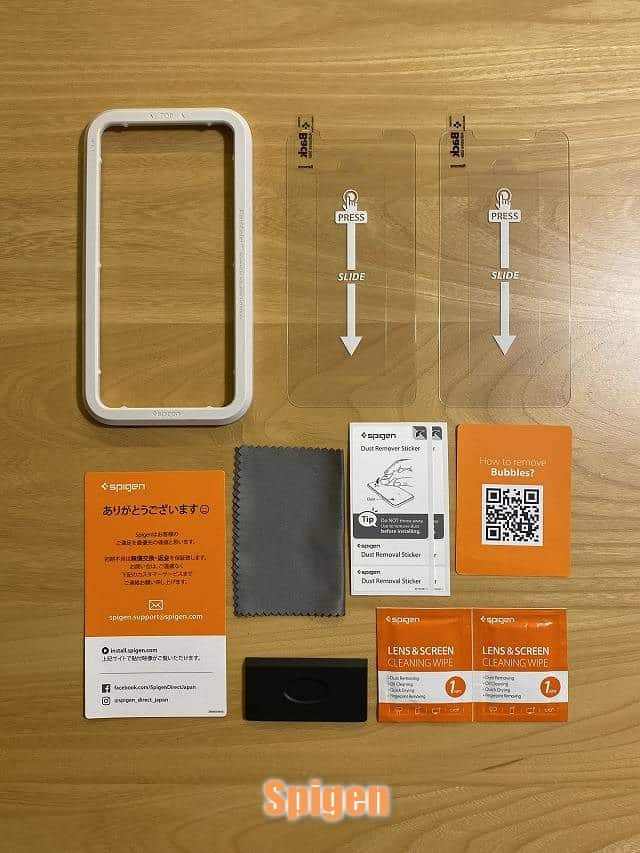 Spigen AlignMasterの内容物一覧画像