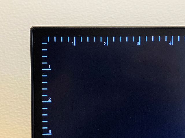 ASUS ProArt PA278QVのルーラーを表示した状態の画像