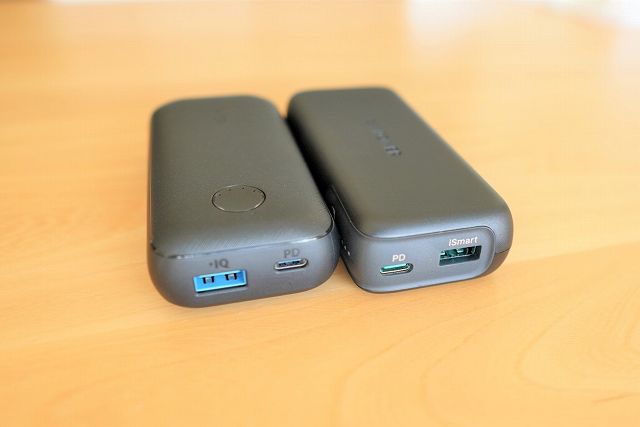 RAVPower RP-PB186 と Anker PowerCore 10000 PD Redux のポート構成は全く同じ