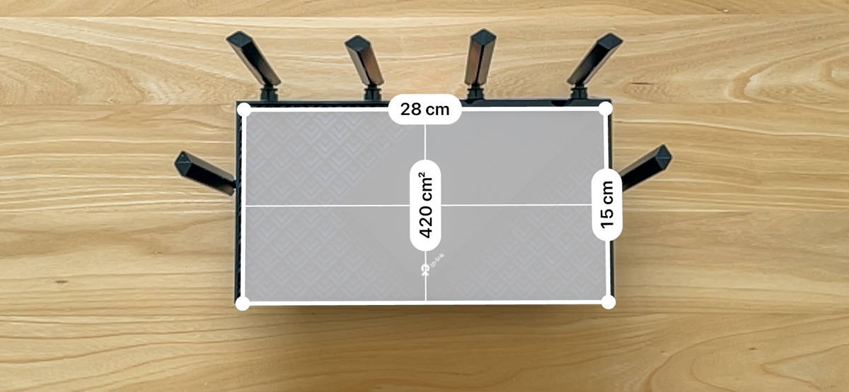 TP-Link Archer AX73 の大きさがわかる画像
