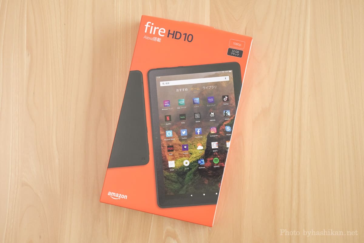 第11世代 Fire HD 10 2021年モデルの外箱の画像