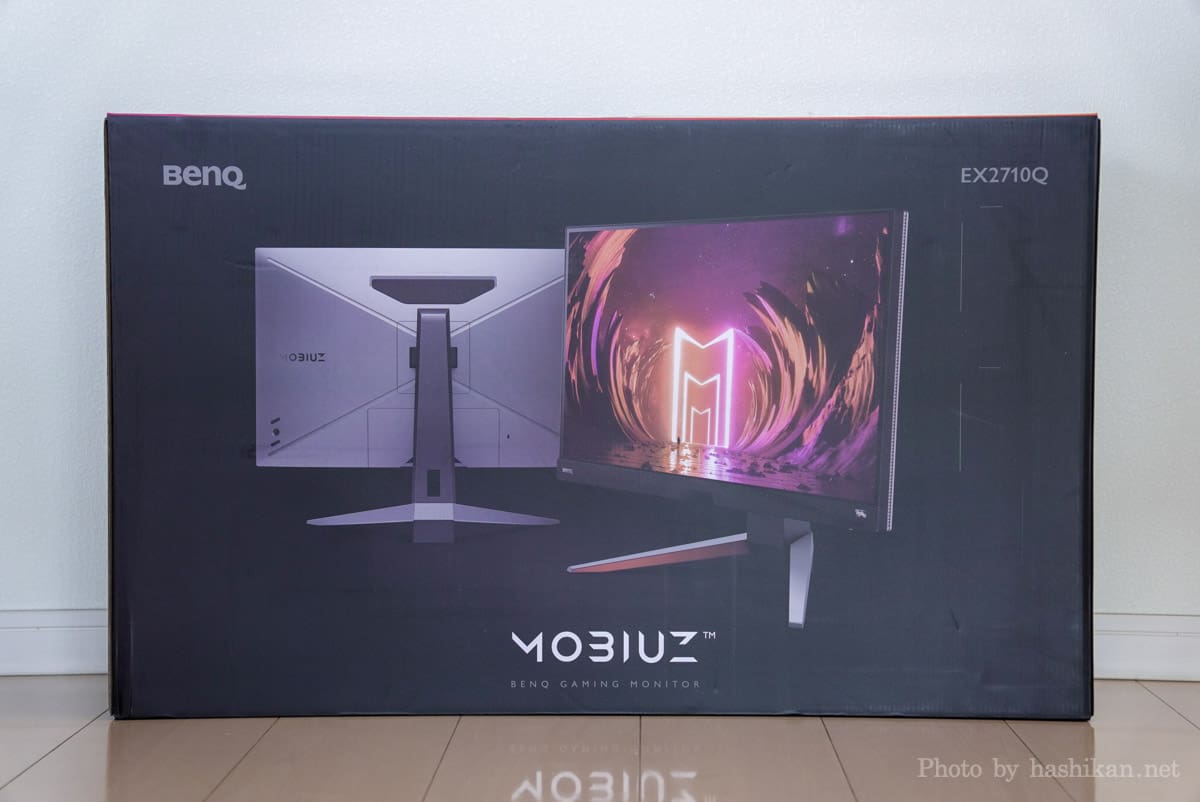 BenQ MOBIUZ EX2710Q の外箱の表側の画像