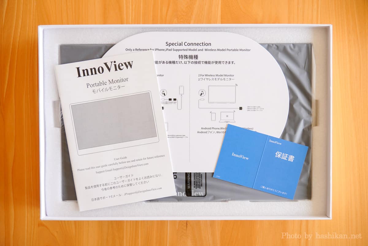 InnoView INVPM001 開封直後の画像