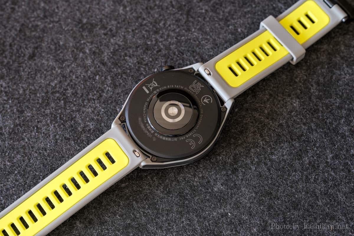 HUAWEI Watch GT Runner の光学式センサー部分