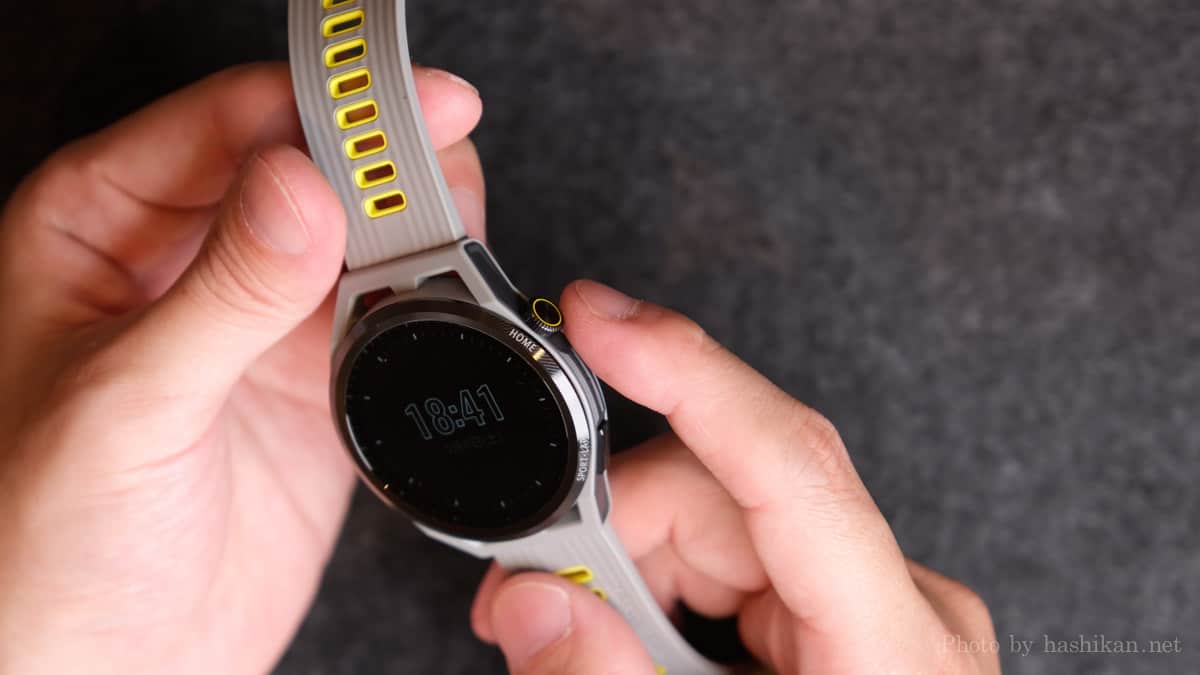 HUAWEI Watch GT Runner のリューズ部分