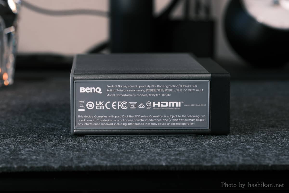 BenQ beCreatus DP1310の左側面